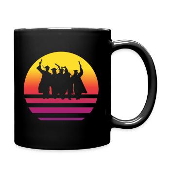 Abschlussfeier Retro Style Vintage - Tasse einfarbig - Schwarz - Rechts