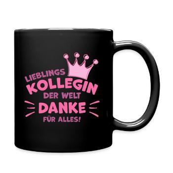 Lieblingskollegin Abschiedsgeschenk Kollegin - Tasse einfarbig - Schwarz - Rechts
