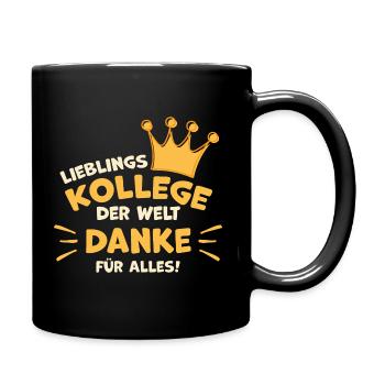 Lieblingskollege Abschiedsgeschenk Arbeitskollege - Tasse einfarbig - Schwarz - Rechts