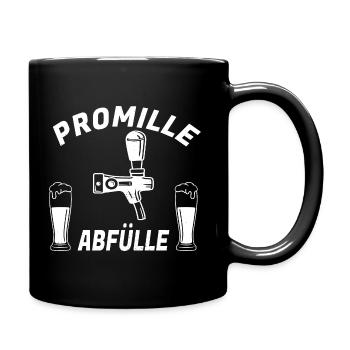 Promille Abfülle Bier Kneipen Club - Tasse einfarbig - Schwarz - Rechts