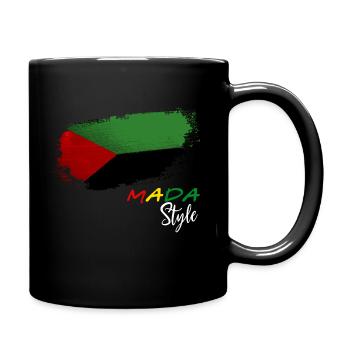 Mada Style Lion Power Flag Martinique - Full Colour Mug - black - Right