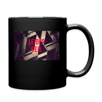 Leider geil - Tasse einfarbig - Schwarz - Rechts