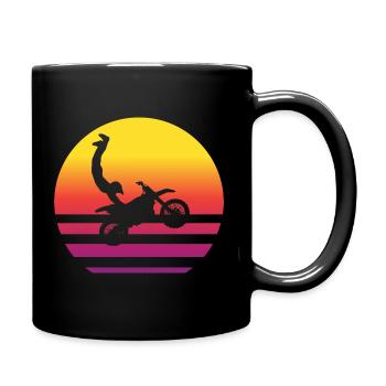 Motocross Seatgrab Retro Style Vintage - Mug uni - noir - Droite