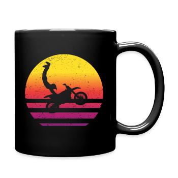 Motocross Seatgrab Retro Style Vintage - Mug uni - noir - Droite