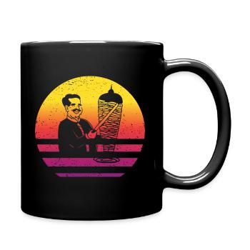 Doner Kebab Retro Style Vintage - Full Colour Mug - black - Right