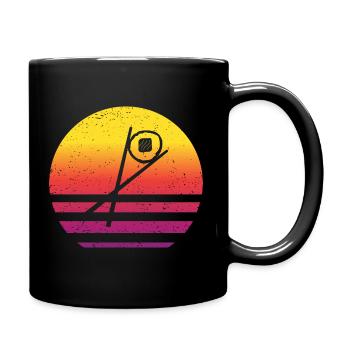 Sushi Baguettes Saké Maki Retro Style Vintage - Mug uni - noir - Droite