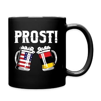 Prost Beer American German Flag - Tasse einfarbig - Schwarz - Rechts