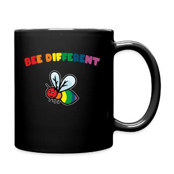 LGBT Rainbow Gay Homosexuality be different - Full Colour Mug - black - Right