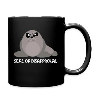 Seal of Disapproval - Seehund - Tasse einfarbig - Schwarz - Rechts