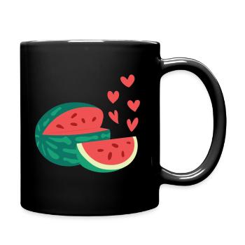 Summer Cute Watermelon - Tasse einfarbig - Schwarz - Rechts