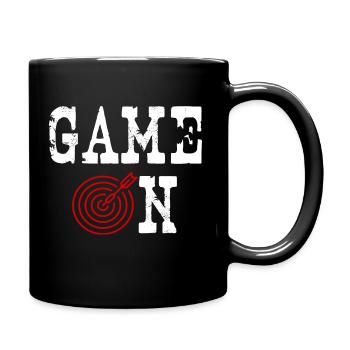 Darts Saying Game On Darten Fans Gift Idea - Full Colour Mug - black - Right