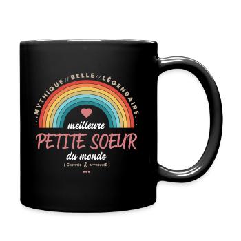 Meilleure petite soeur du monde - Mug uni - noir - Droite