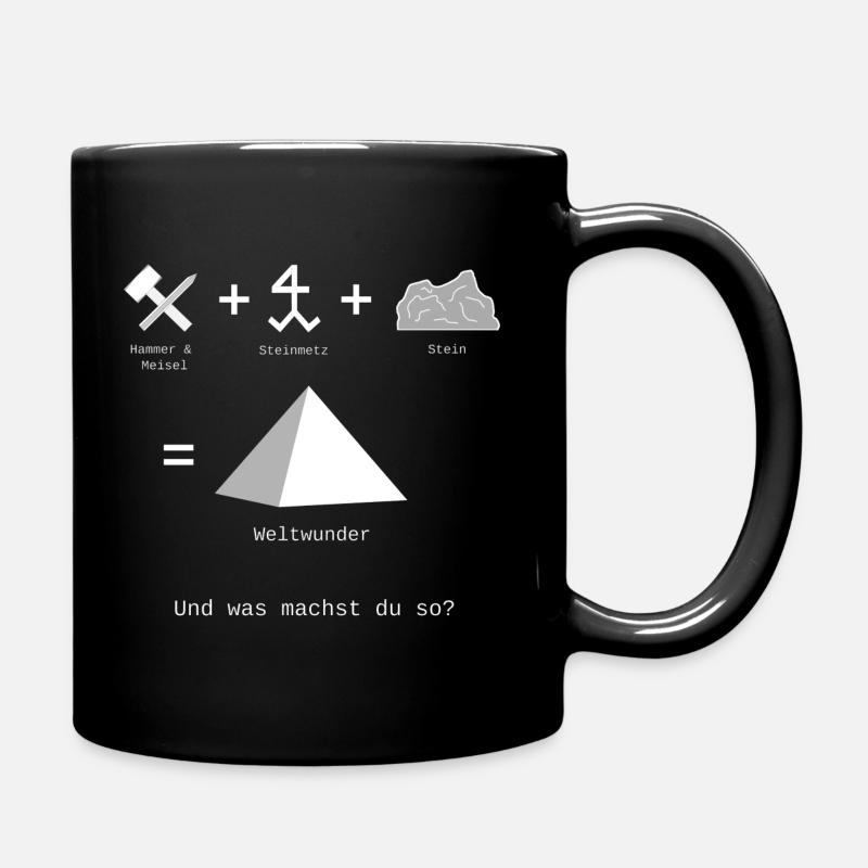 Weltwunder - Tasse einfarbig - Schwarz