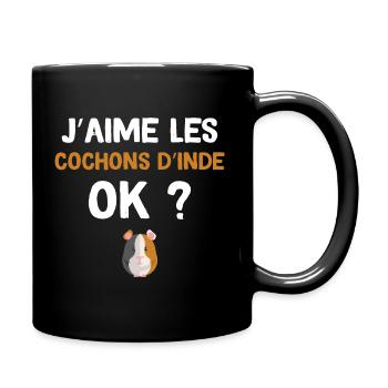 Cochons d'Inde Idée Cadeau Rongeur Passion - Mug uni - noir - Droite