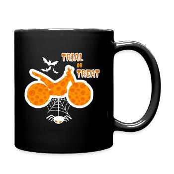 TRIAL or TREAT Halloween candy bike Fahrrad Sport - Tasse einfarbig - Schwarz - Rechts