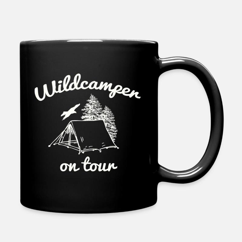 Wildcamper On Tour Shirt Wald Camping Freizeit - Tasse einfarbig - Schwarz