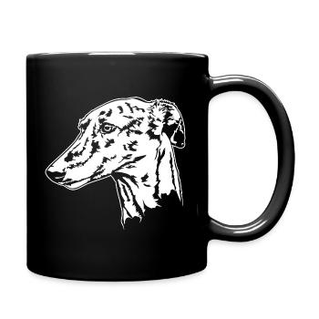 GALGO ESPANOL bringé Portrait Lévrier Wilsigns - Mug uni - noir - Droite