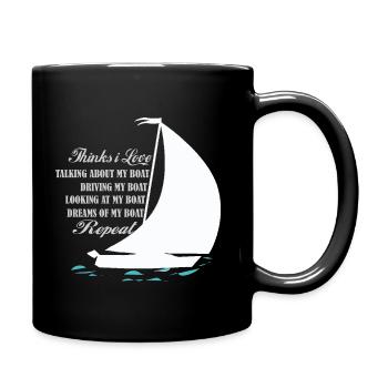 Boat Boat License Captain Sailboat Gift - Full Colour Mug - black - Right