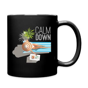 Détente et détente. Calme-toi - Mug uni - noir - Droite