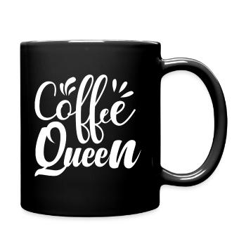 Reine du café - Mug uni - noir - Droite