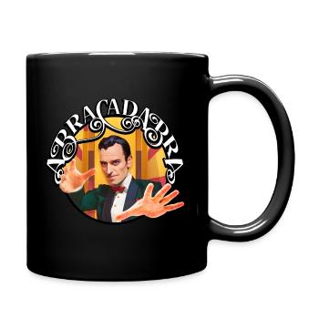 Abrakadabra, Augen auf mich - Tasse einfarbig - Schwarz - Rechts