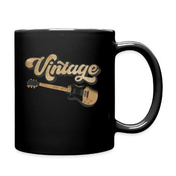 Vintage Gitarre Gitarre Gitarre Geschenk - Tasse einfarbig - Schwarz - Rechts