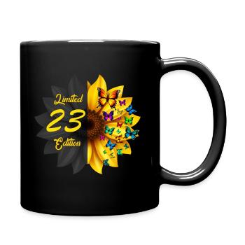 Limited 23 Edition Birthday Sunflower - Full Colour Mug - black - Right