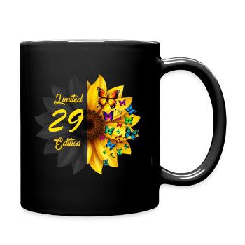 Édition limitée 29 Anniversaire Tournesol - Mug uni - noir - Droite