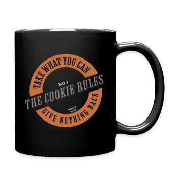 Lustige Kekse Regel no1 - Tasse einfarbig - Schwarz - Rechts