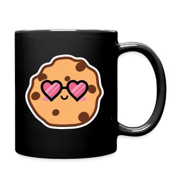 Cookie Gift Idea - Valentine's Day 2023 Gift - Full Colour Mug - black - Right