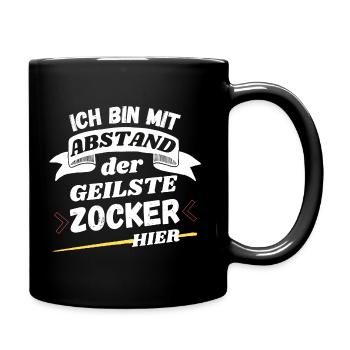 Ich bin mit Abstand der geilste Zocker hier - Tasse einfarbig - Schwarz - Rechts