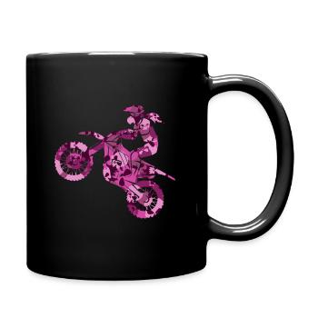 Moto Dirtbike Motocycliste Filles Motocross - Mug uni - noir - Droite