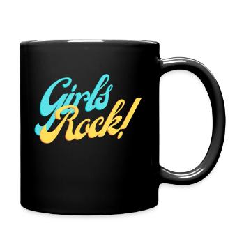 Rock pour filles - Mug uni - noir - Droite