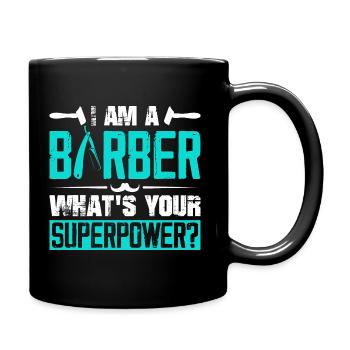 Je suis un coiffeur Quel est votre superpouvoir? - Mug uni - noir - Droite