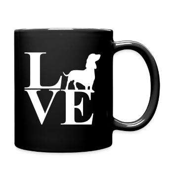 Teckel Dackel Amour - Mug uni - noir - Droite