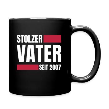 Stolzer Vater 2007 - Tasse einfarbig - Schwarz - Rechts