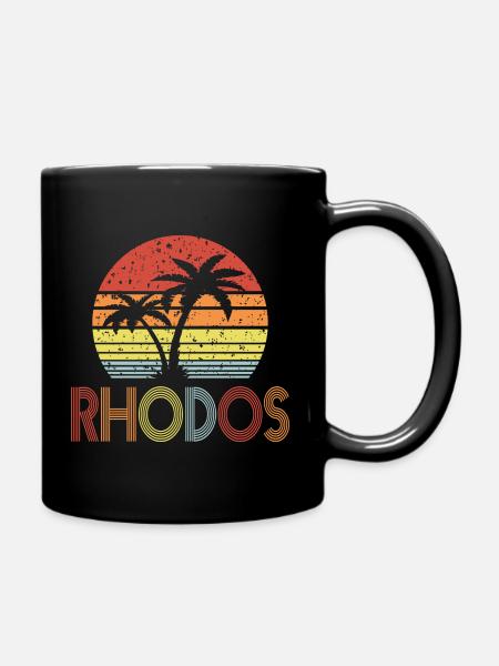Rhodos - Tasse einfarbig - Schwarz