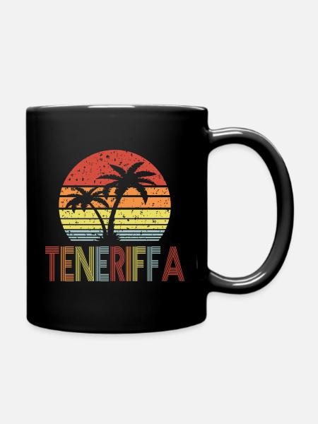 Teneriffa - Tasse einfarbig - Schwarz
