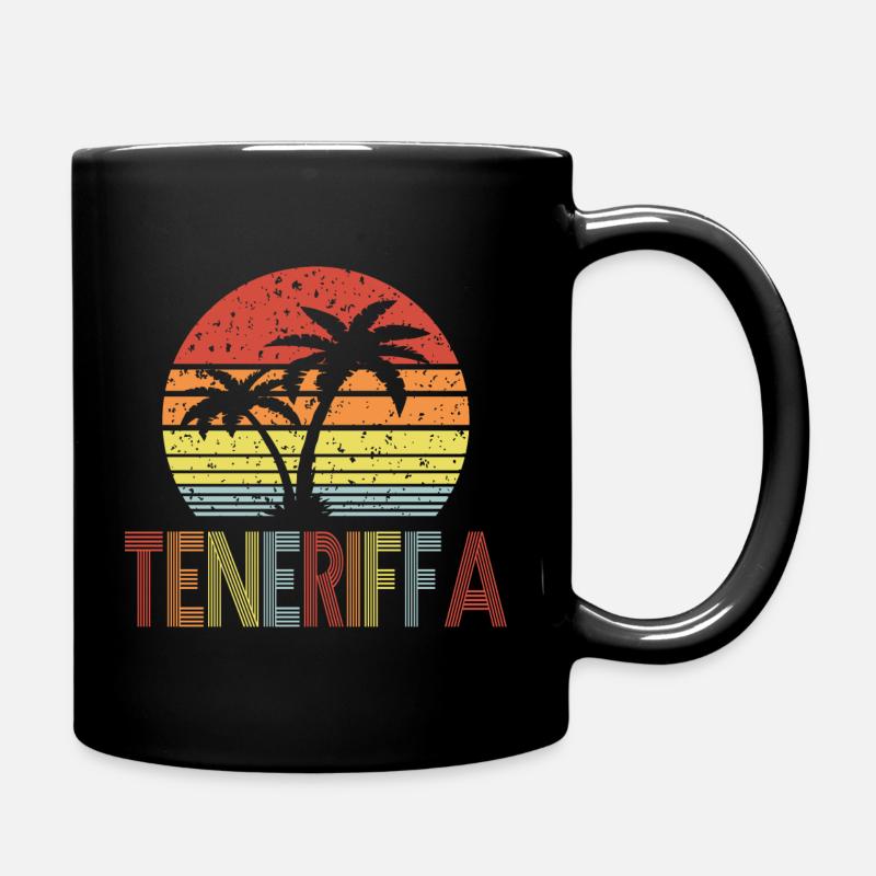 Teneriffa - Tasse einfarbig - Schwarz