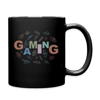 gaming-scene-colorful - Tasse einfarbig - Schwarz - Rechts