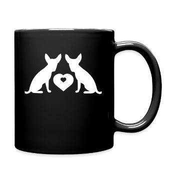Hund Dog - Tasse einfarbig - Schwarz - Rechts