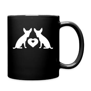 Hund Dog - Tasse einfarbig - Schwarz - Rechts