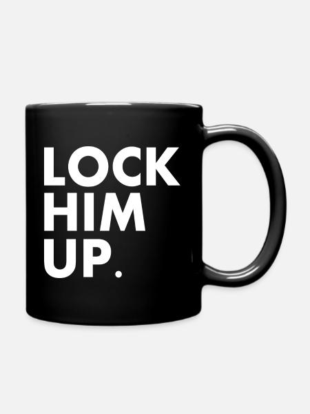 Lock him up - Tasse einfarbig - Schwarz
