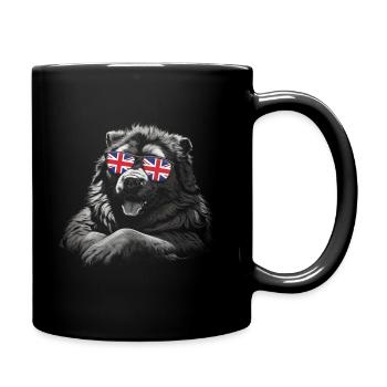 Chien de berger du Caucase Drapeau de l’Angleterre - Mug uni - noir - Droite
