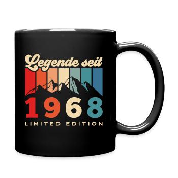Vintage Legende seit 1968 geboren 55 Geburtstag - Tasse einfarbig - Schwarz - Rechts