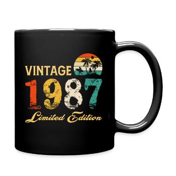 Vintage 1987 Limited Edition Made In 1987 Birthday - Full Colour Mug - black - Right