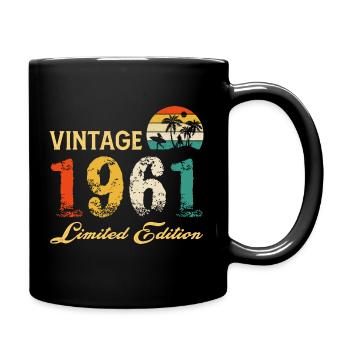 Vintage 1961 Limited Edition Made In 1961 Birthday - Full Colour Mug - black - Right
