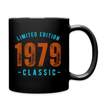 Geburtstag 1979 - Tasse einfarbig - Schwarz - Rechts
