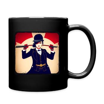 Fille cool dans le style steampunk - Mug uni - noir - Droite
