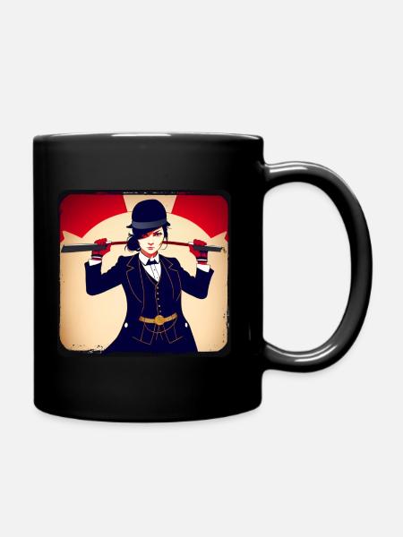Fille cool dans le style steampunk - Mug uni - noir